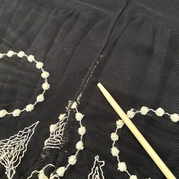 Style and Co Tulle Embroidered Layered Skirt Plus Sz 2X Multicolor Lined Flaws - Picture 11 of 14